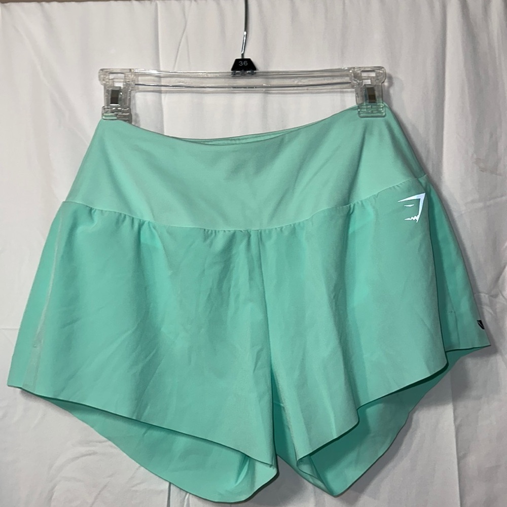 GYMSHARK: Speed Shorts. Turquoise. Medium. Never worn.